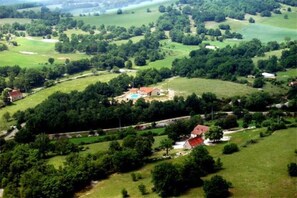 Vue d'ensemble aérienne de la propriété