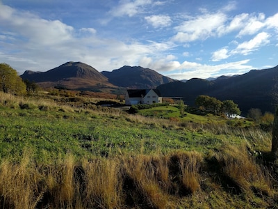 Large newly built luxury property with superb views of Kintail, close to Skye