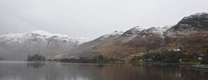 Looking down the loch towards the sea. Bunloyne is the white  house on the hill.