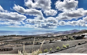 Panoramic views of Fuerteaventura island and coastline from villa 