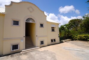 Entrance to the apartment on the right