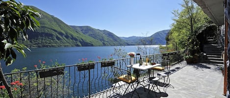 Terrace with lake view