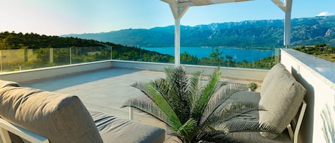 rooftop terrace with magnific seaview and Paklenica national park 