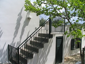 Stairs to the rooftop terrace / panoramic view