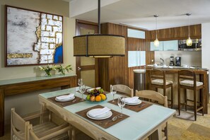 Dining and kitchen
