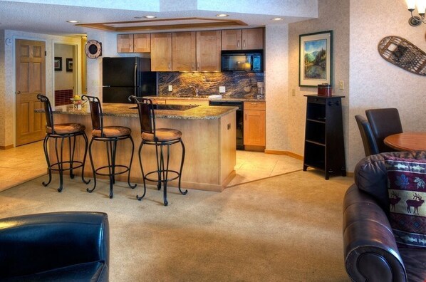Retreat back to the 2 bedroom apartment after an exciting day on the mountain.