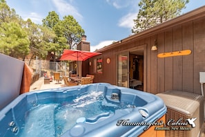 Hot tub on back patio