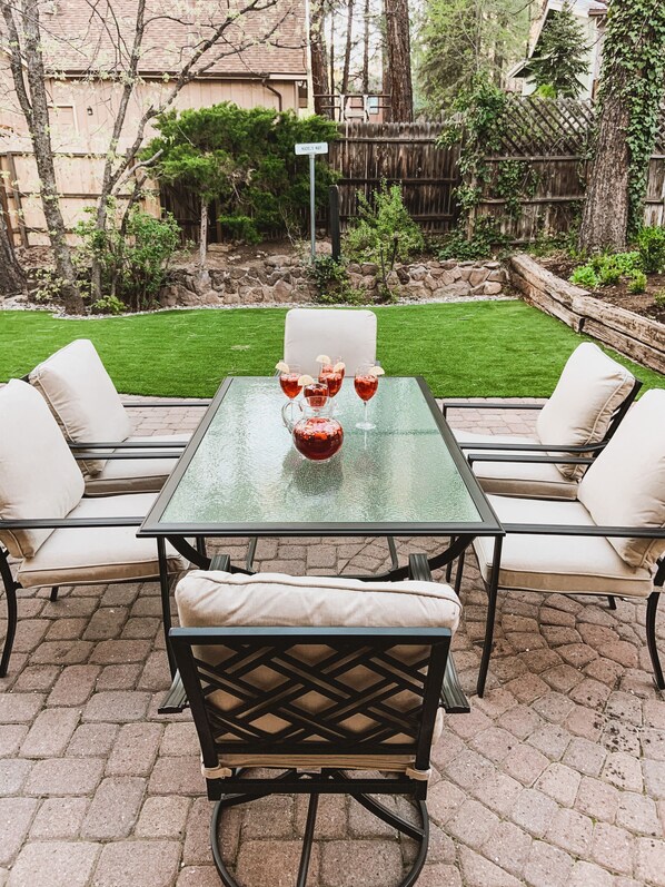 Great seating for Patio drinks and dining. 