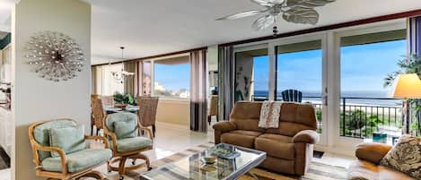 Ocean view from main floor living room, dining room and kitchen!