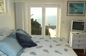 Definitely a room with a view and the sound of the crashing waves