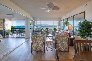 breathtaking view of the ocean from most of the condo.