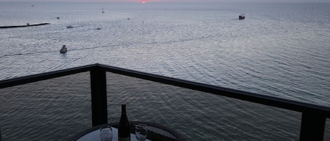 The sunsets are incredible from the balcony and we regularly see dolphins.