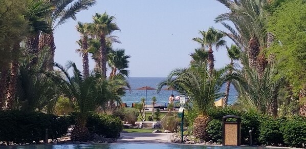 View of the Sea of Cortez from the main pool.