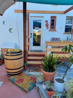 the entrance to your room and your private deck!