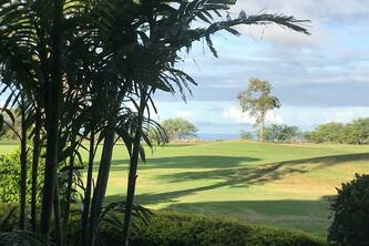 Beautiful Lower Level Condo on the 9th Fairway and Ocean in the background