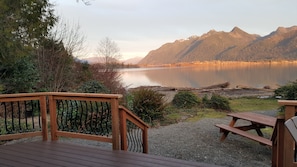Deck is full length of the house. Spacious