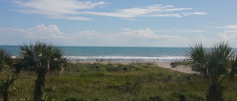 Beach view from master bedroom window