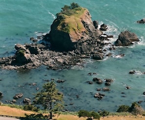 Ariel photo of Pebble Beach Beautiful Coastline