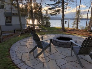 Looking southwest from the patio/fire pit