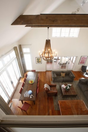 Living room and dining room