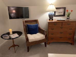TV is in each room with a dressers for your cloths.