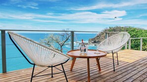 Wood deck oceanfront