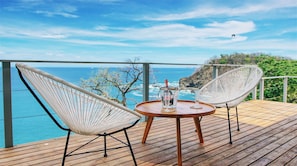 Wood deck oceanfront