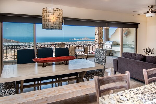 Spectacular views from kitchen, living, and dining rooms as well as the balcony.