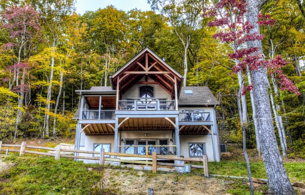 Rustic Timber, surrounded by nature.