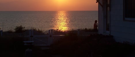 The perfect sunset view from our cottage!