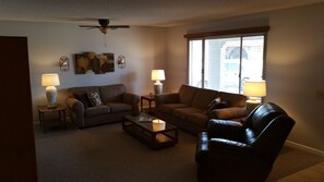 Living room from game area