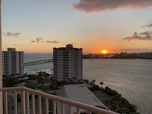 Beautiful sunset from the lanai. 