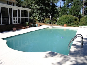 pool and back porch