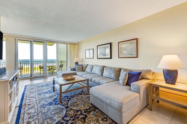 Living room with an ocean view!