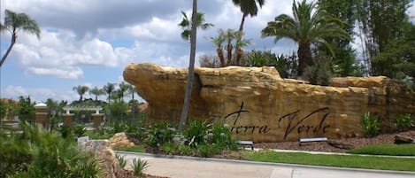 Gated entrance to the Terra Verde Resort