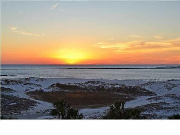 A spectacular sunset viewed from your balcony