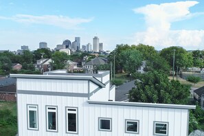 Ariel view with downtown views