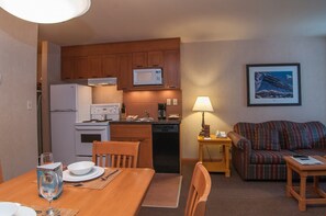 Enjoy preparing dinner in the comforts of your mountain getaway.