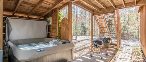 Hot Tub on Covered Patio