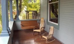 Front porch and sitting chairs