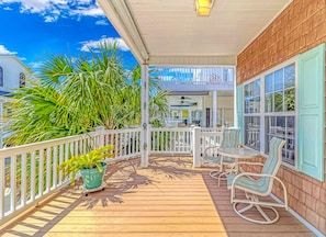 First floor patio overlooking the lake--new composite decking!