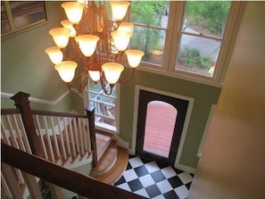 Foyer with staircase leading to 3 BR's upstars