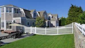 Grassy area off the pool deck for sunbathing