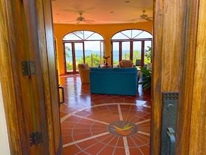 You come through this "entrada" and are "entranced" by the view.