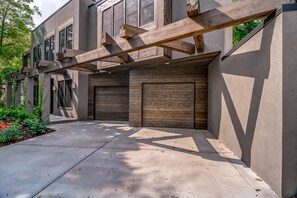 Garage access that can park 2 vehicles easily.