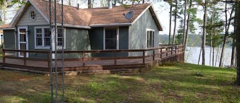 Front of home with lake