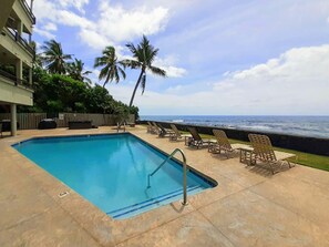 Large pool and BBQ/picnic area.