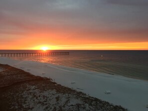 Sunrise over Navarre Pier. Great view with morning coffee from balcony