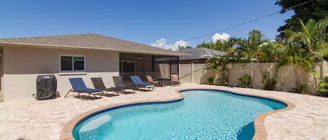 Heated south facing pool