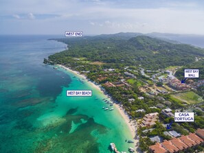 Close by all the key areas of Roatan.